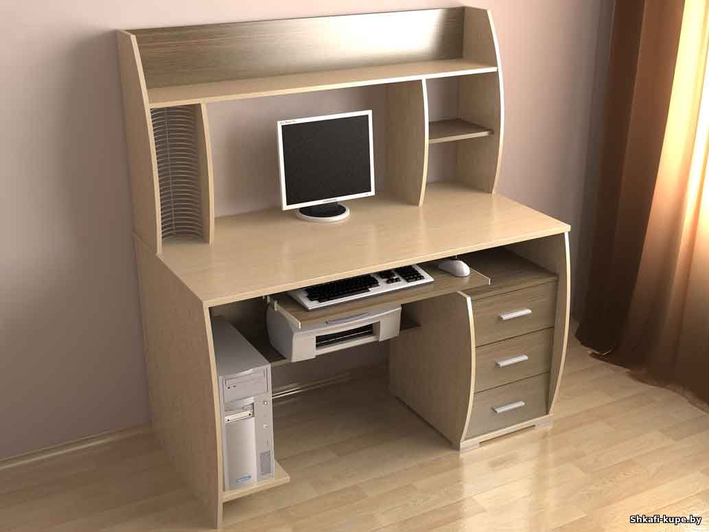 Компьютерный стол от производителя. Компьютерный стол. Стол письменный компьютерный. Нестандартный компьютерный стол. Стол с полками.